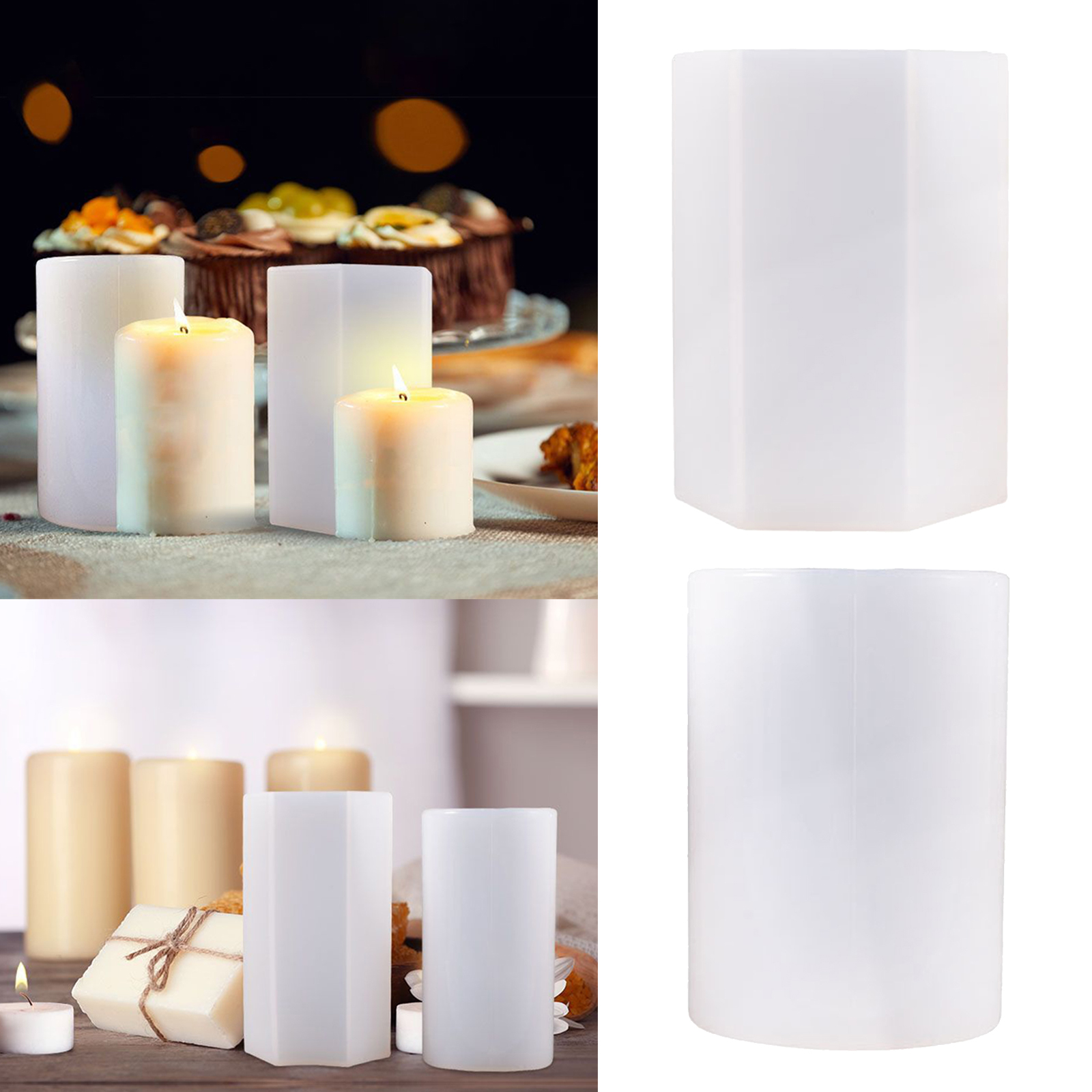 Silicone Candle Molds for Candle Making Handmade Scented Candles DIY Beeswax Resin Epoxy Candles Mould Craft Aroma Candle Tools