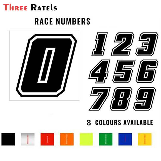 Three Ratels FD201 Cool Racing Number Decals Die Cut Sticker For Car Motor  Bike Truck Laptop Helmet 10*10cm - AliExpress