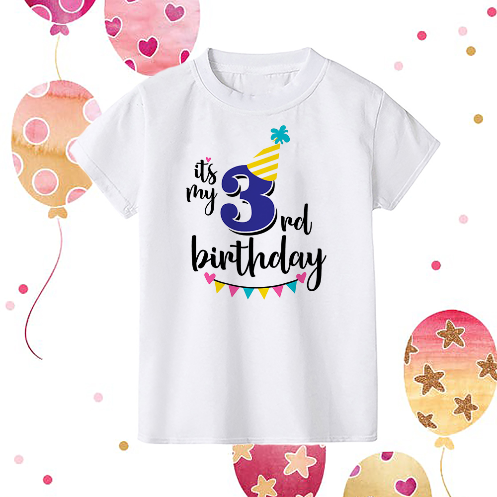 Es ist mein 1-9 Geburtstag drucken Kinder hemd Mädchen Junge Kleidung Kind Geburtstags feier Geschenk T-Shirt Kleinkind Hemden Kind Kurzarm hemden – Detail 4