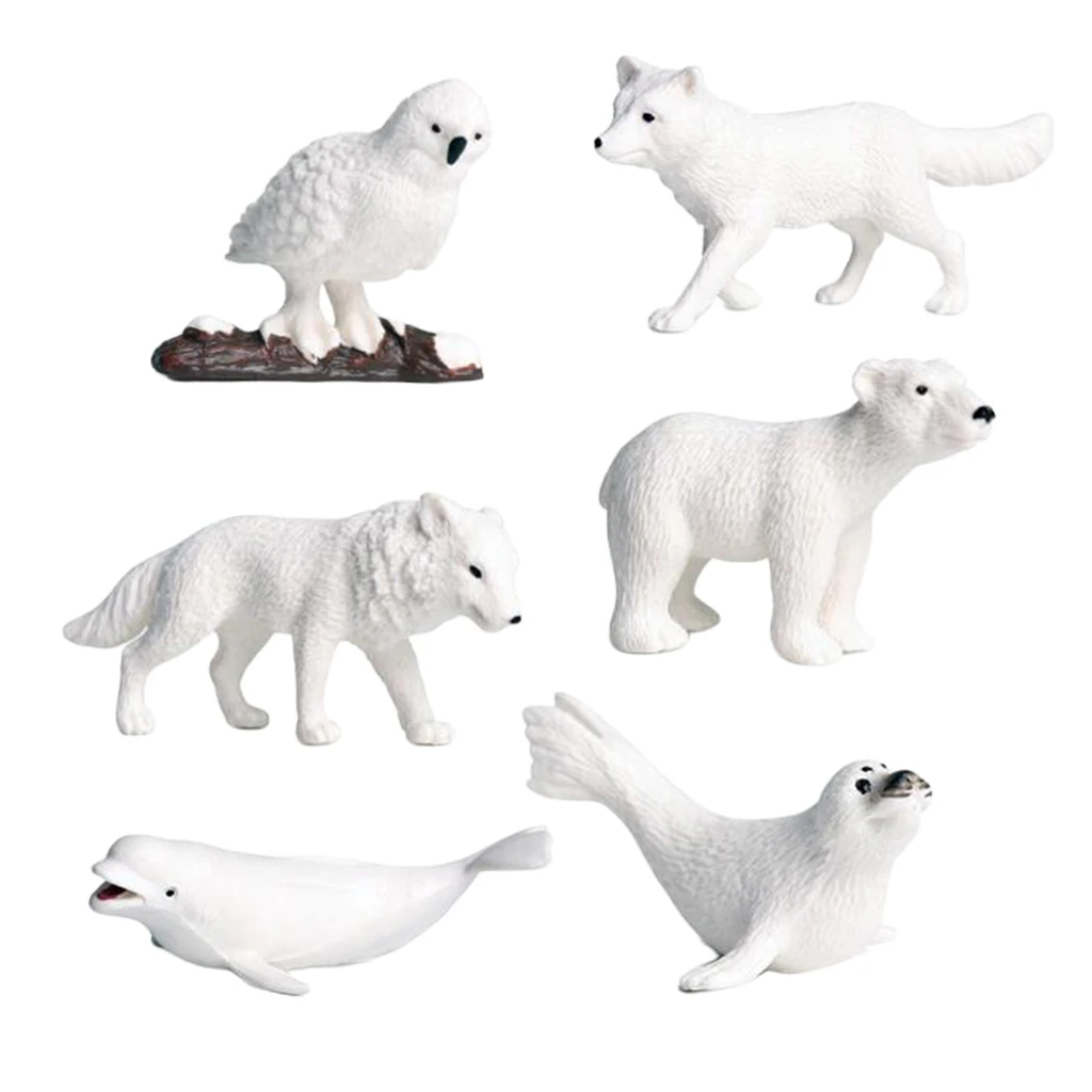 Miniatures Polar Animal Snowy Owl/ Lagopus/Polar Bear/Sea Dog/Arctic