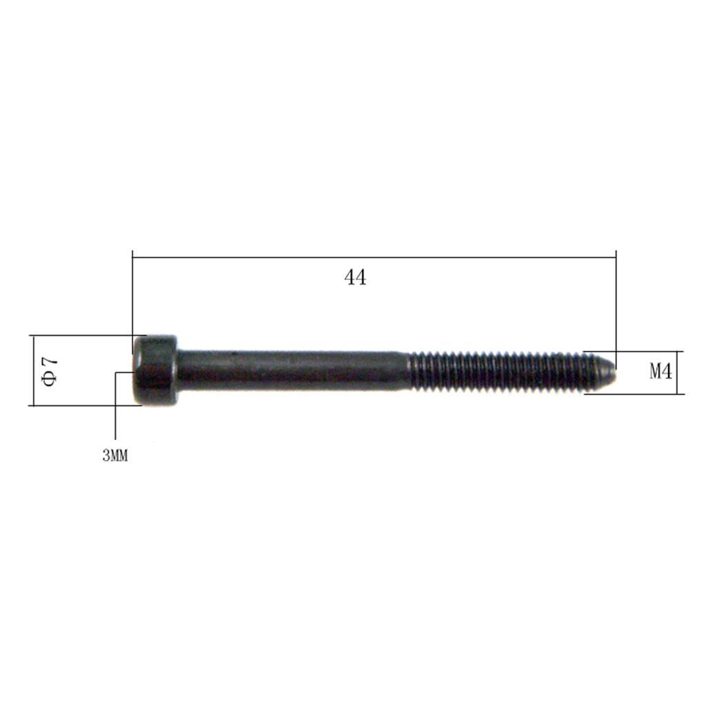 6 Pieces 44mm Stainless Steel Electric Guitar Tremolo Bridge & Saddle Locking Screws for Guitar Bass Parts Black