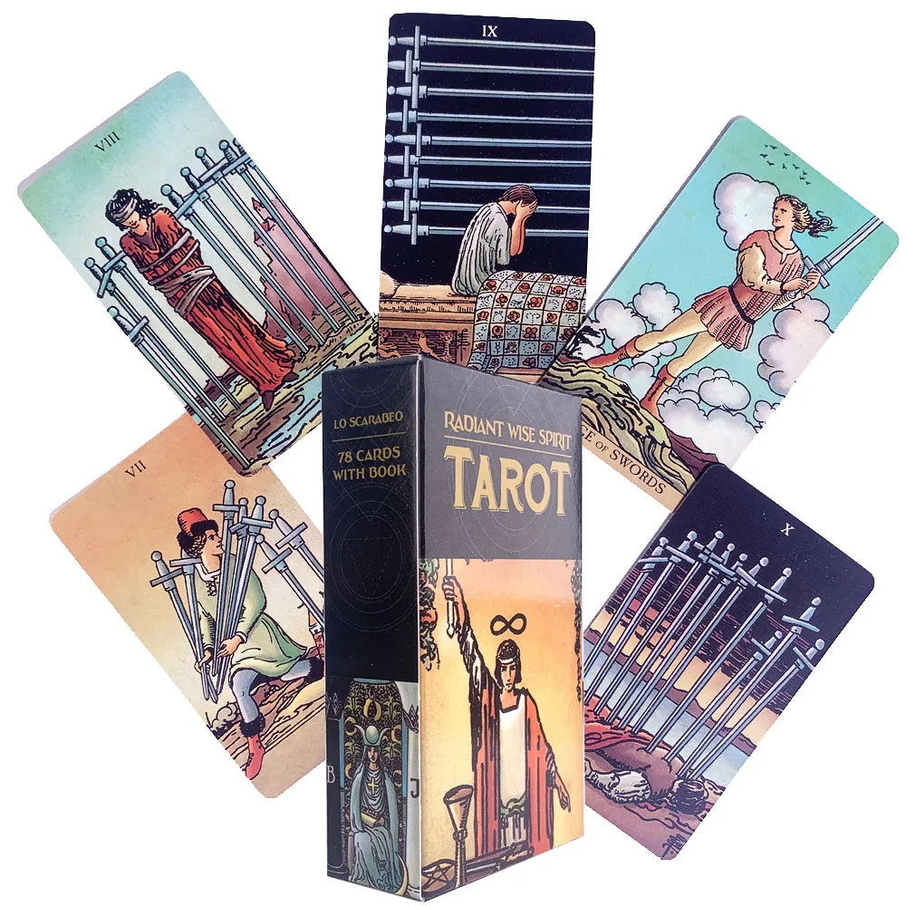 New HOT SALE Radiant Wise Spirit Tarot Cards Chakra Psychic Board Game Miniatures Divination with PDF Guide Book Board Games