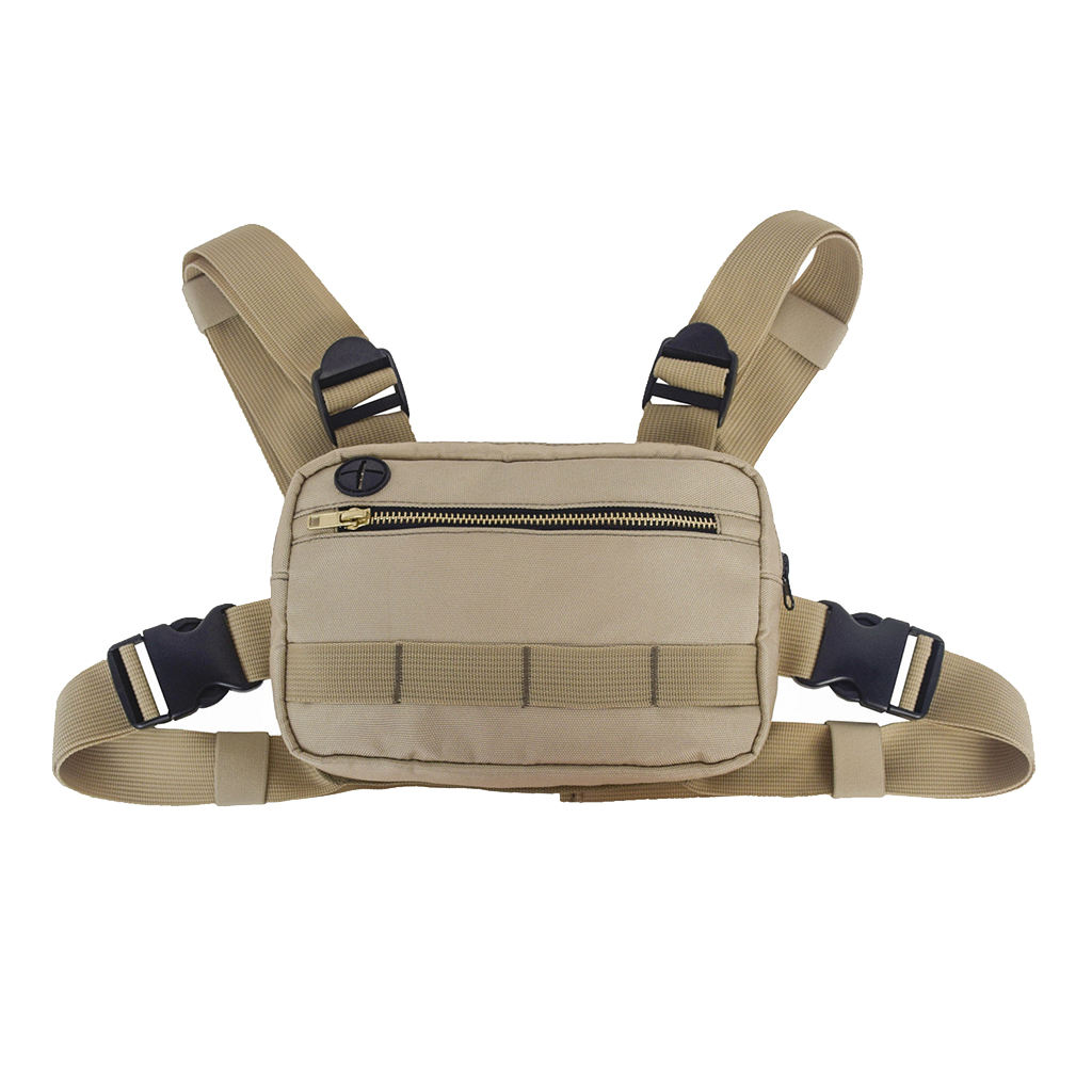 Running Chest Bag Streetwear Shoulder Front Pack Hiking Camping Phone Holder