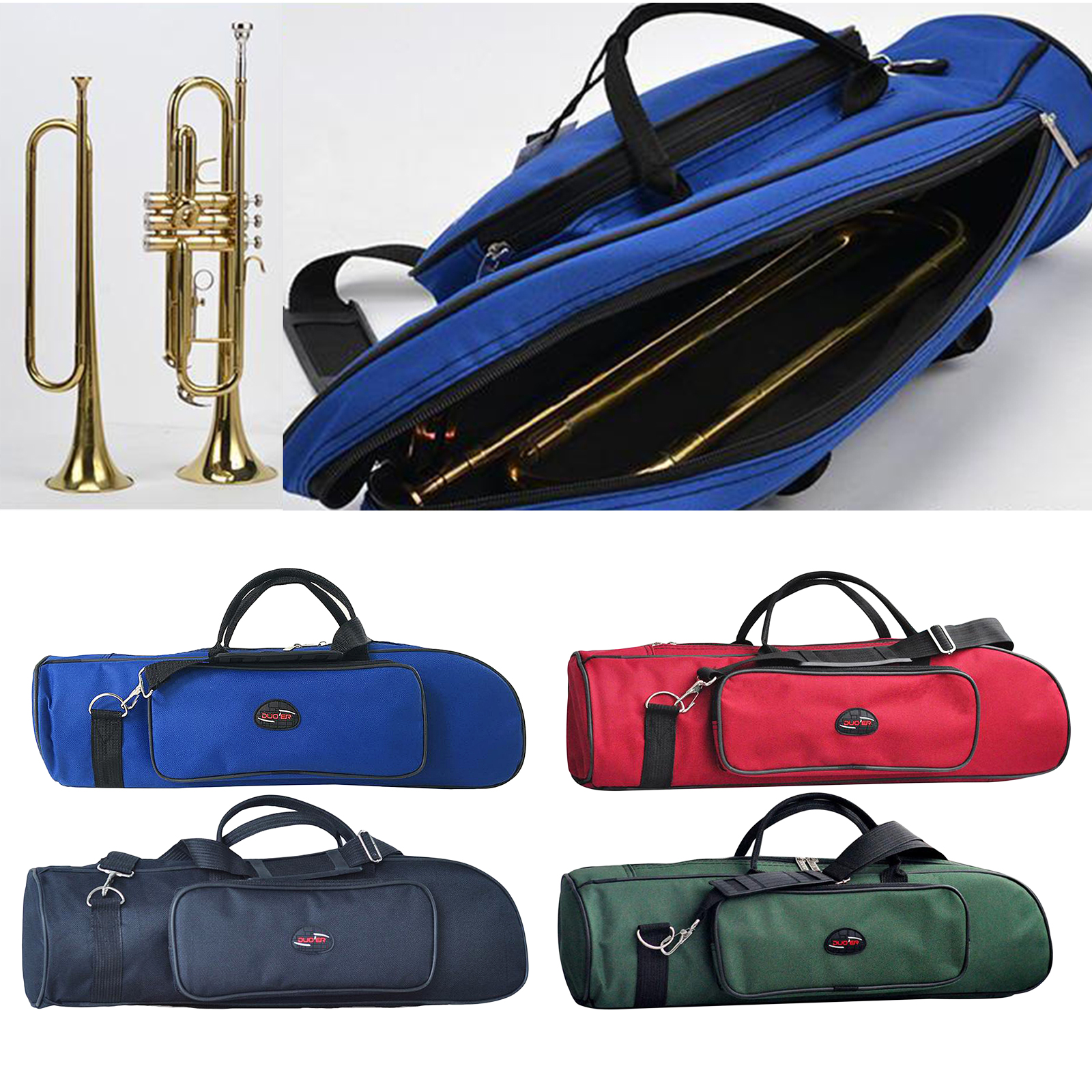 Concert Trumpet Carrying Case Waterproof Oxford Cloth Shoulder Strap Bags