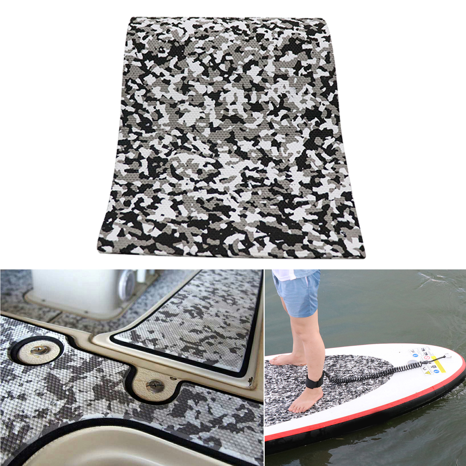 Camo Boat Flooring Sheet, EVA Decking Carpet for Marine Yacht,Mat with Self Adhesive