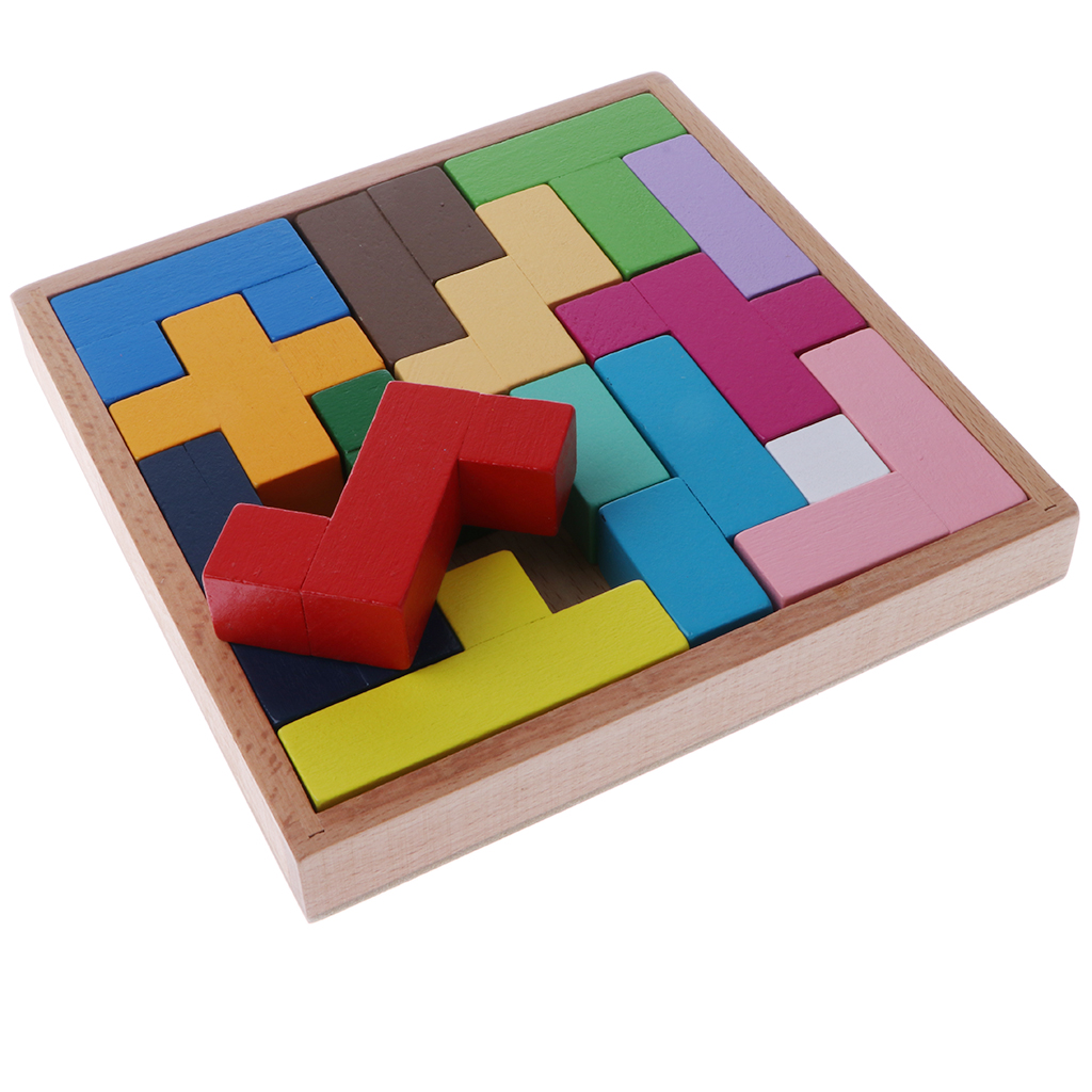 Wooden Tangram  Puzzle Blocks Game Kids/Baby Developmental Toy Gifts