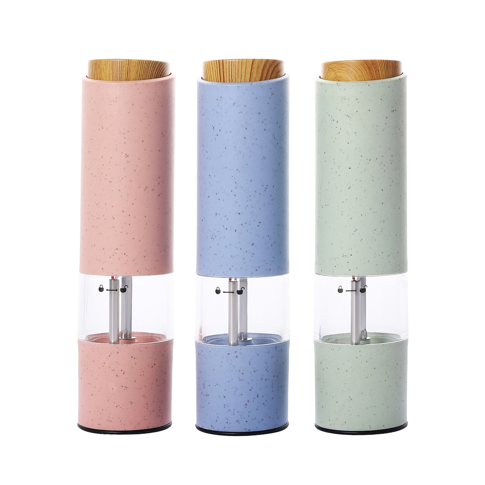 Automatic Electric Salt Pepper Mill Grinder Shaker Battery Operated Salt Miller Spice Peppercorn Crusher Coarseness Adjustable