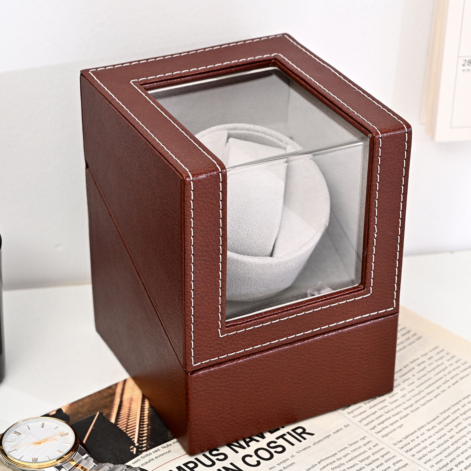 Automatic Watch Winder Watch Case Wristwatch Jewelry Storage for Lady Gift I