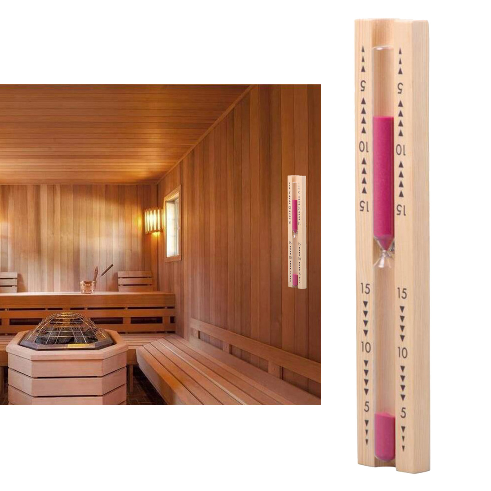 Professional Sauna Sand Timer 15 minutes  Sand Clock for Spa Kitchen