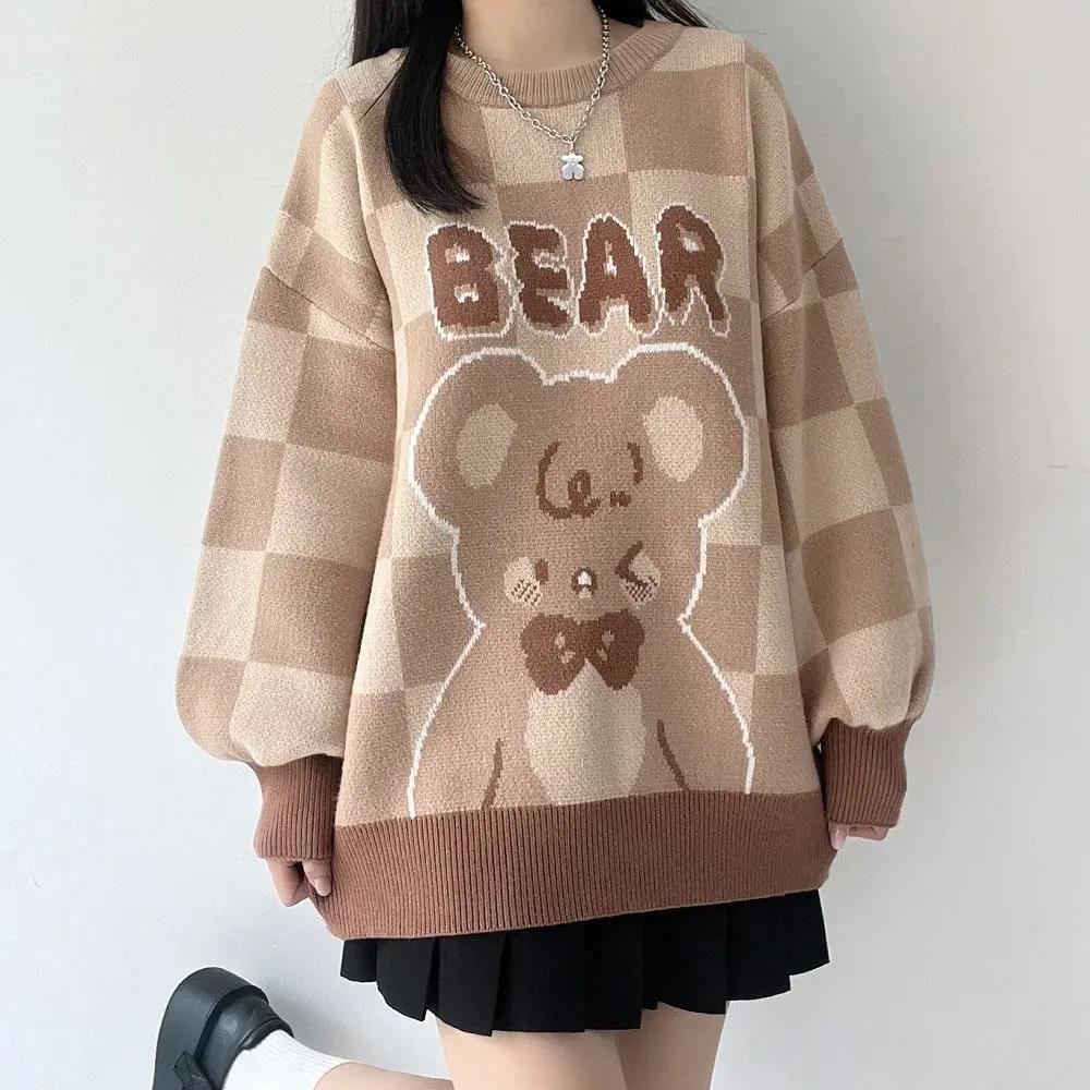 desenhos animados, tops de inverno Kawaii japonês,