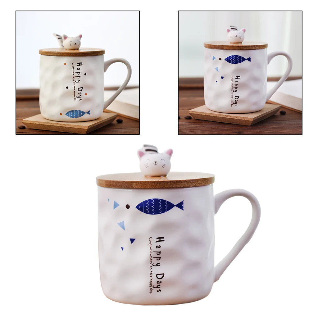 Ceramic Coffee Mugs Personality Cute Breakfast Milk Drinks Cup 301-400ml