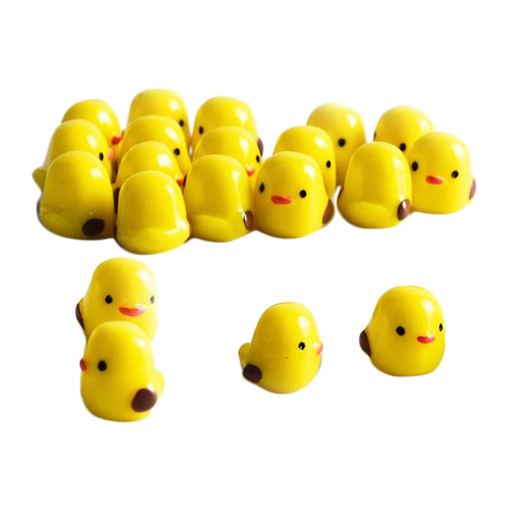 20 Pieces Micro Landscape Miniature Mini Chick DIY Garden Home Ornaments