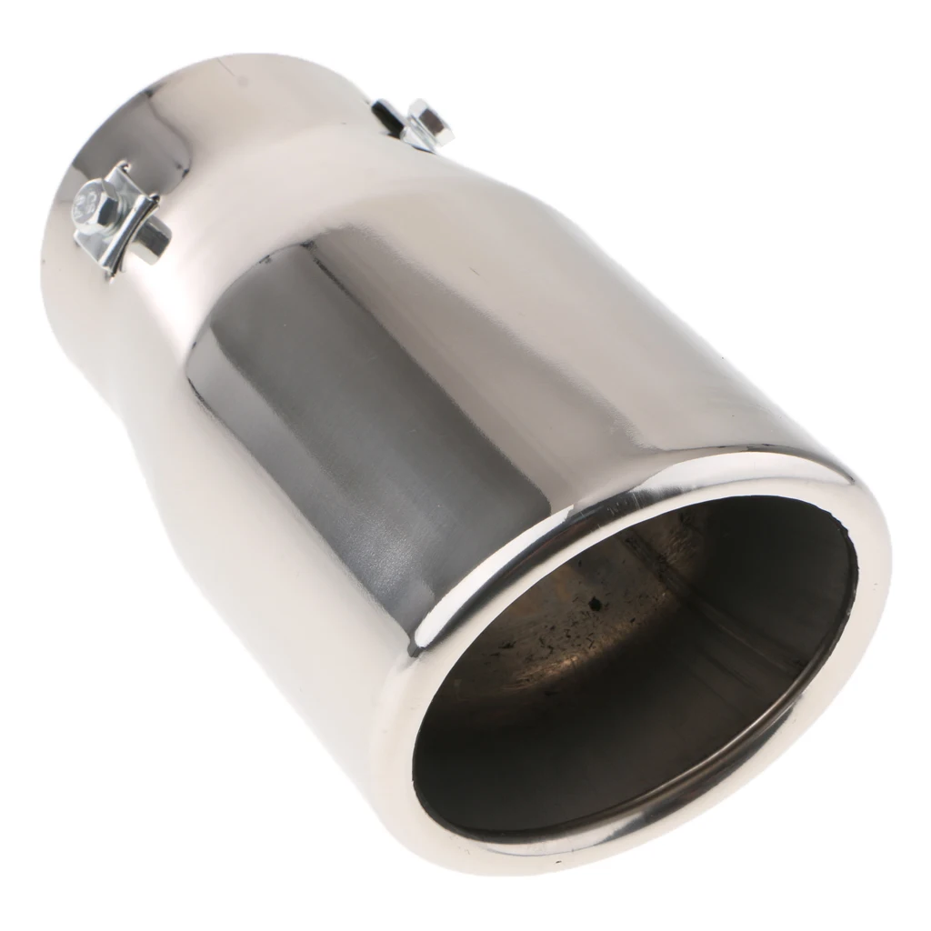76mm Stainless Steel Car Exhaust Pipe Tail Muffler Silencer resistant to UV, water, dirt, grease, salt, mild acid  oil 190mm