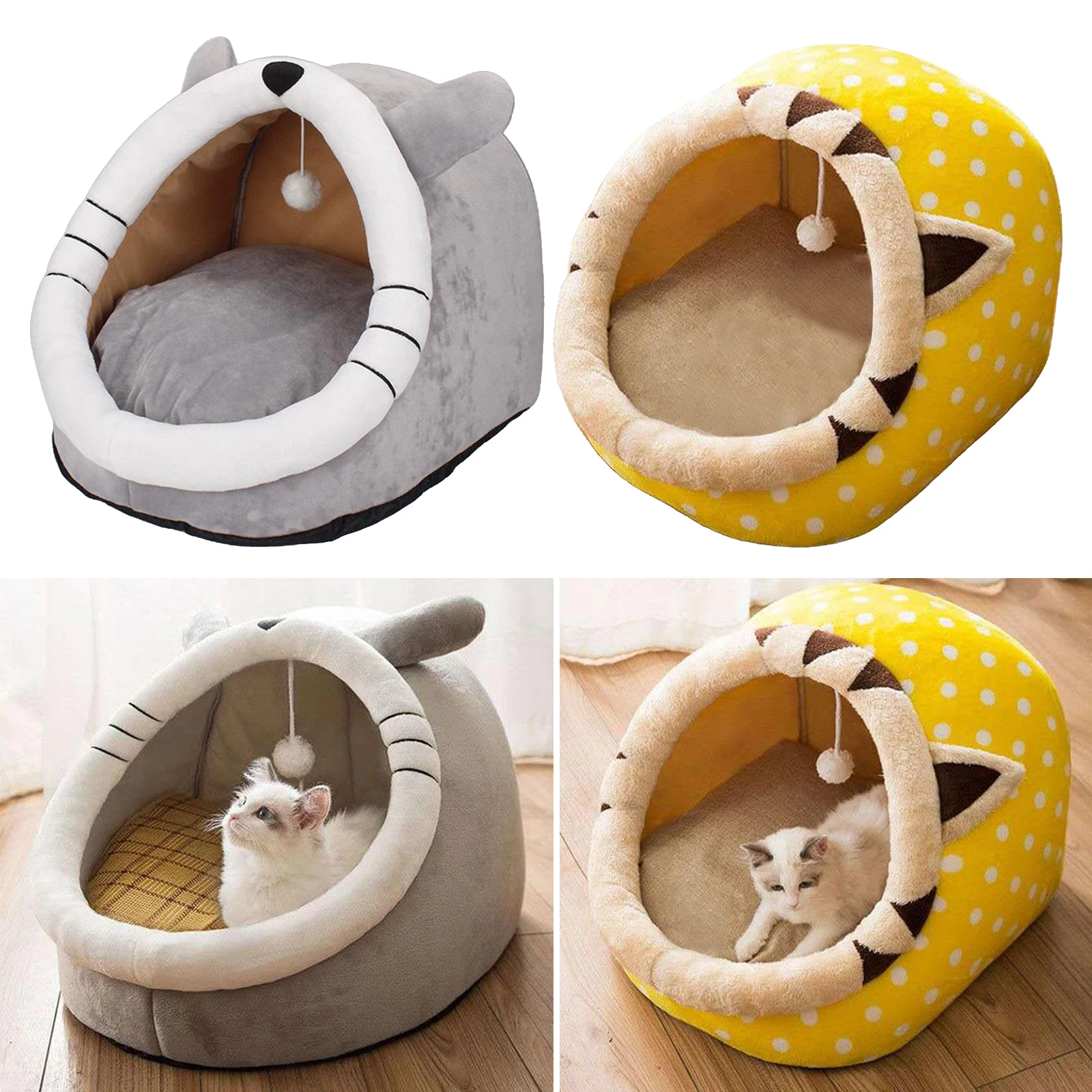 Soft Dog Bed Adorable Pet Winter Sleeping Nest for Small Animals Cat Puppy Kitten