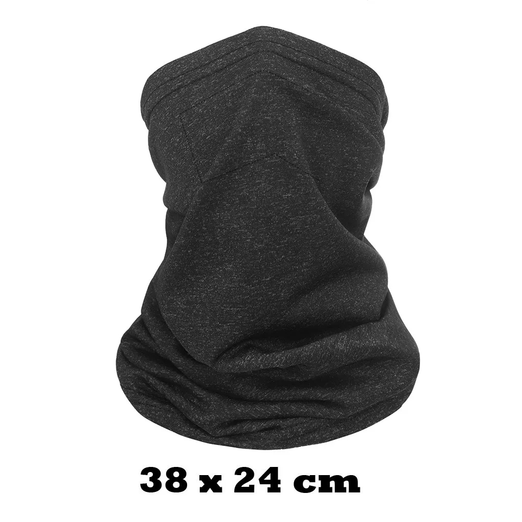 Unisex Multifunctional Head Scarf Neck Cover With Safety Filter Washable Headband Solid Color Dustproof Sun Protection Bandana mens infinity scarf