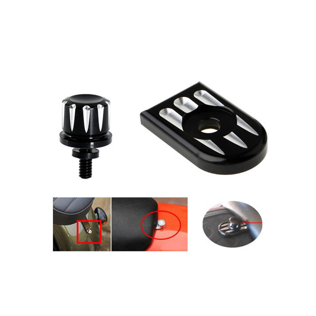 Aluminum Fender Seat Bolt Tab Screw Mount Knob Edge Cut Cover For Harley C Type