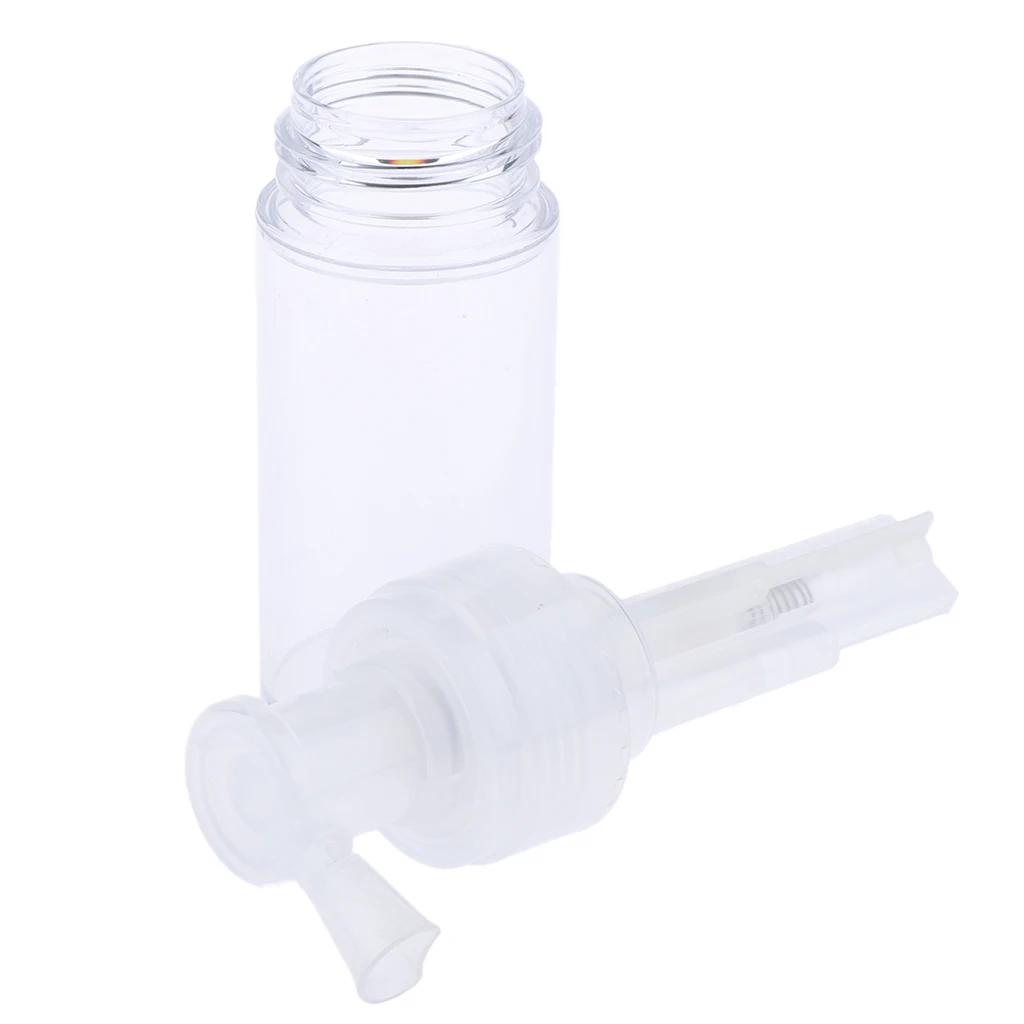 Transparent Clear Powder Spray PET Bottle with Locking Nozzle for Powders