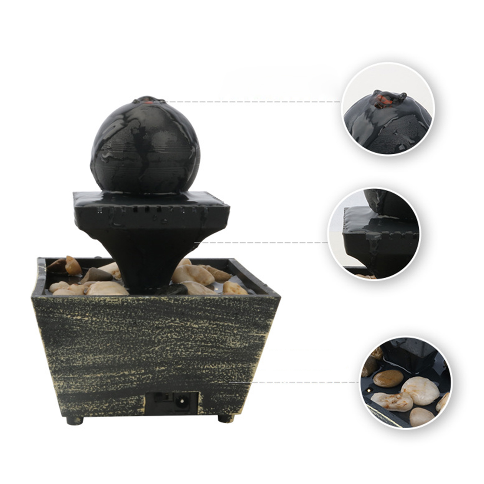 Plastic Waterfall Fountain Decoration for Meditation Relaxation Living Room