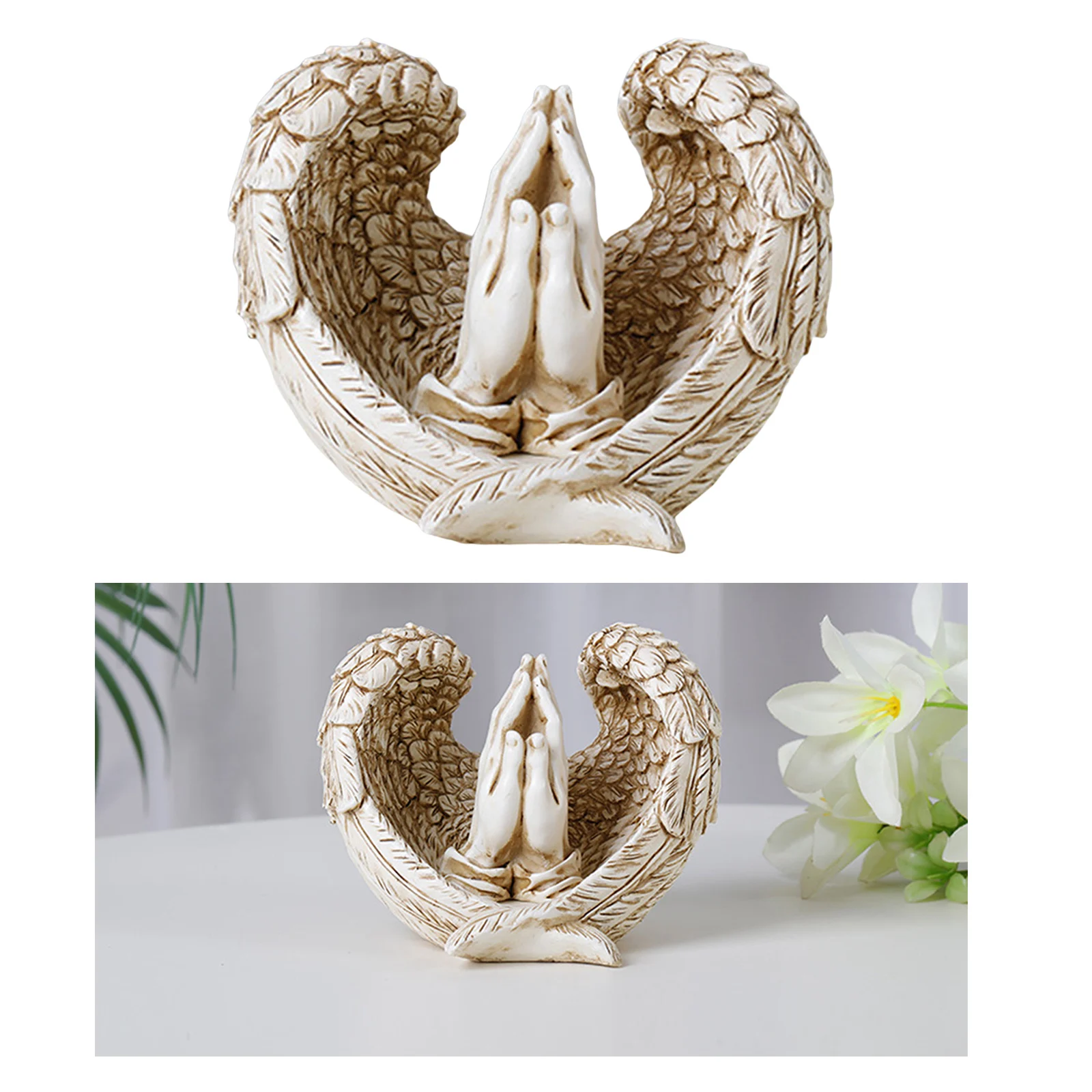 Angel Statue 3D Artwork Sculpture Angel Memorial Statue Indoor Home Desk Bedroom Decoration Ornament
