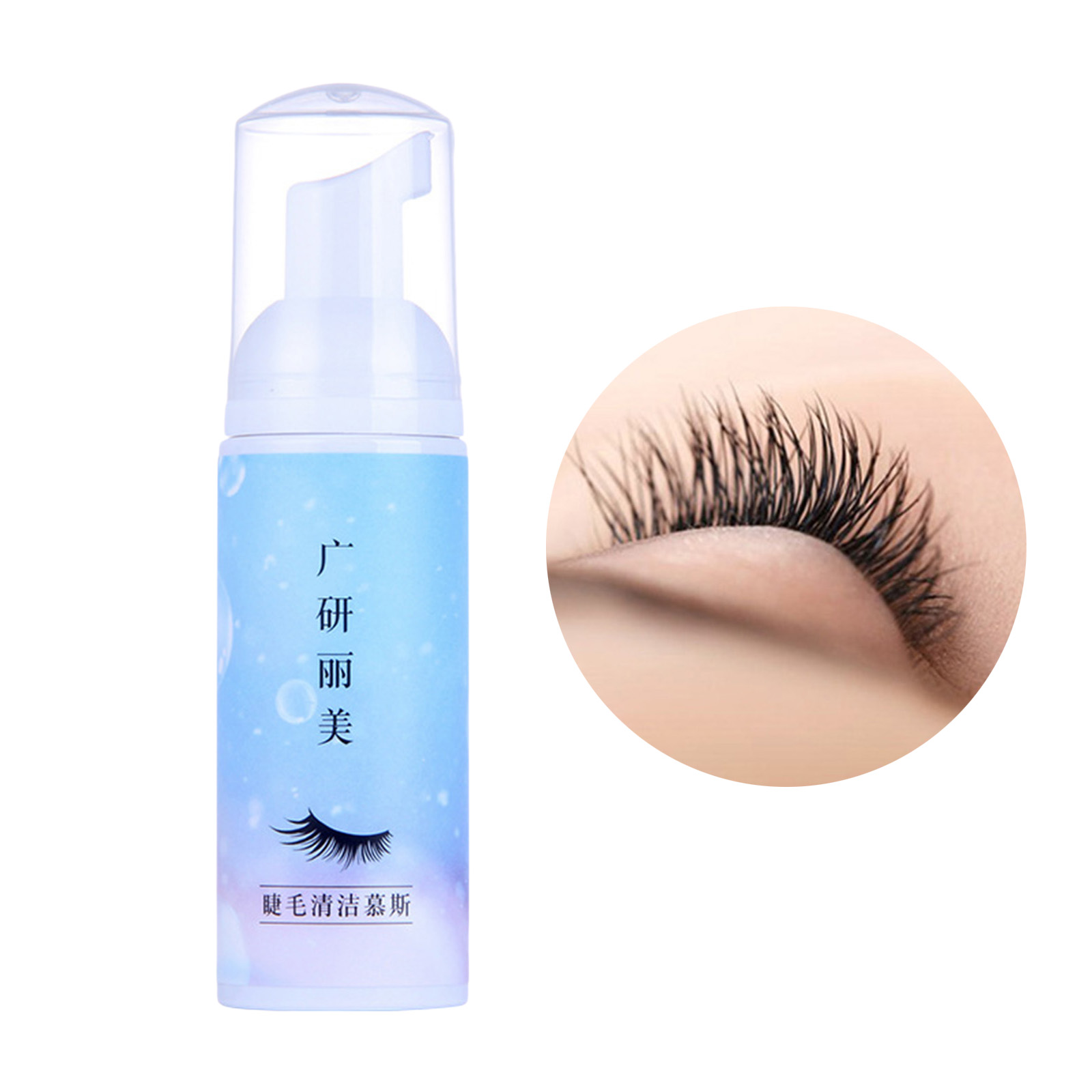 Eyelash Extension Shampoo Foam Cleanser Nourishing Formula for Home use