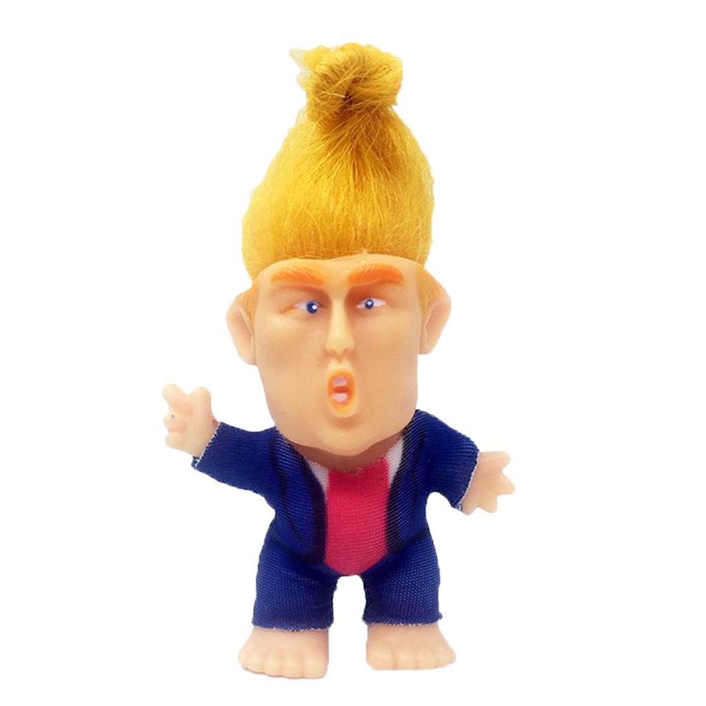 Donald Trump 2020 Collect Model Long Hair Troll Doll Wearing Suit Doll