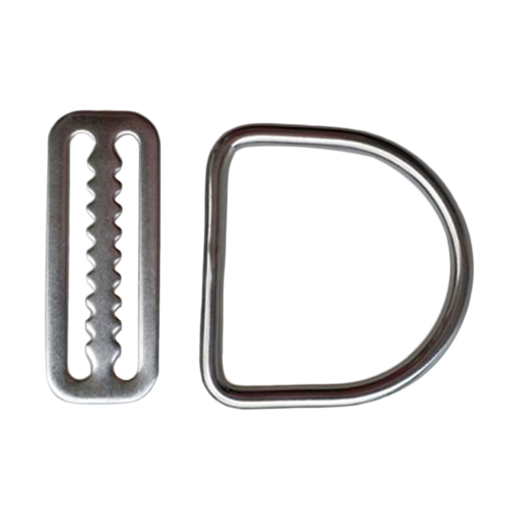 Marine 316 Stainless Steel Underwater Scuba Diving Diver Snorkeling Weight Belt Keeper with D Ring Gear Accessories