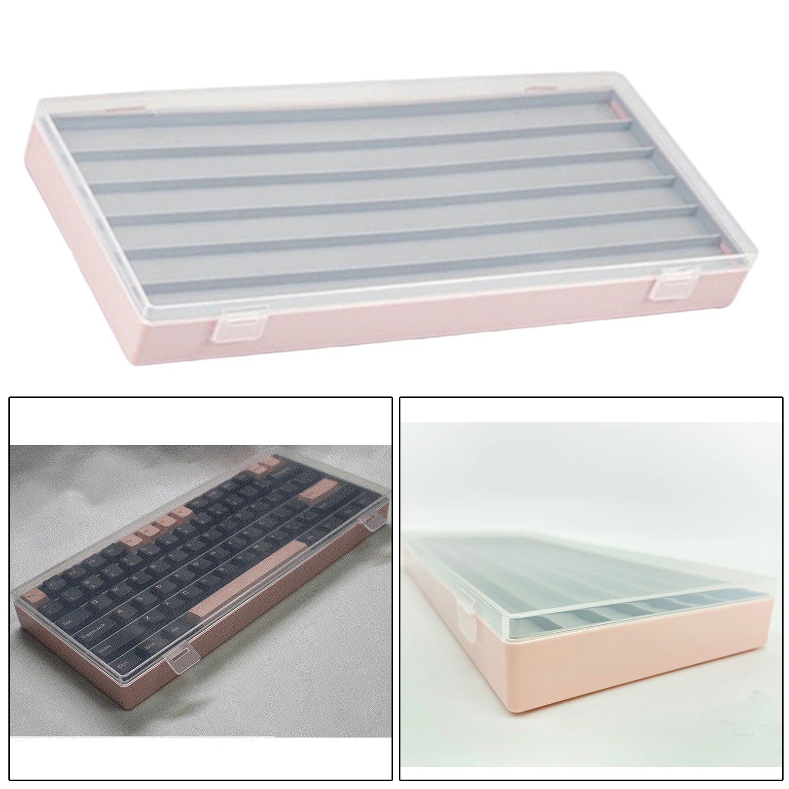 ABS Plastic Keycaps Storage Box w/Clear Lids Dustproof Storage Containers
