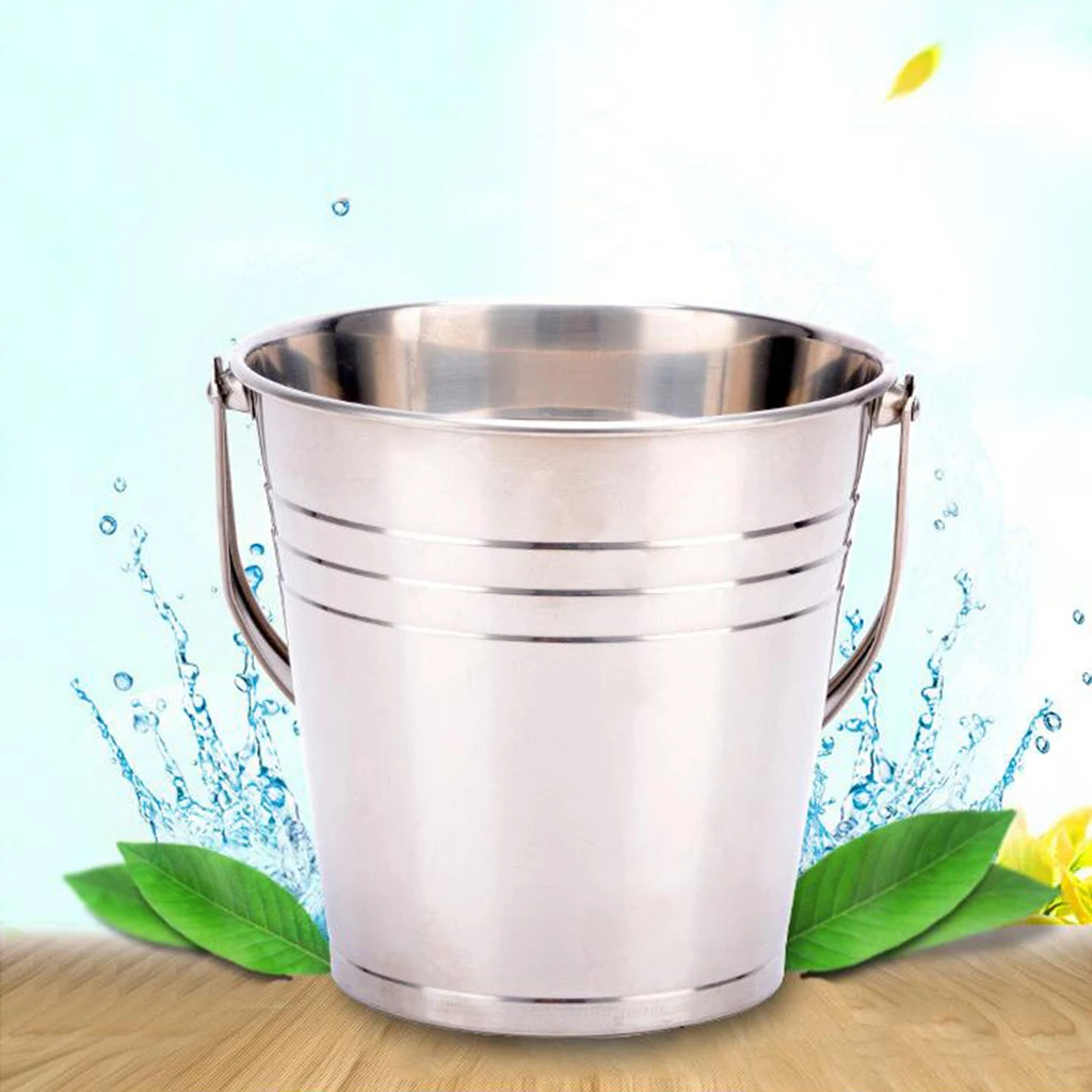 Stainless Steel Ice Bucket, Freeze Container, Countertop Display