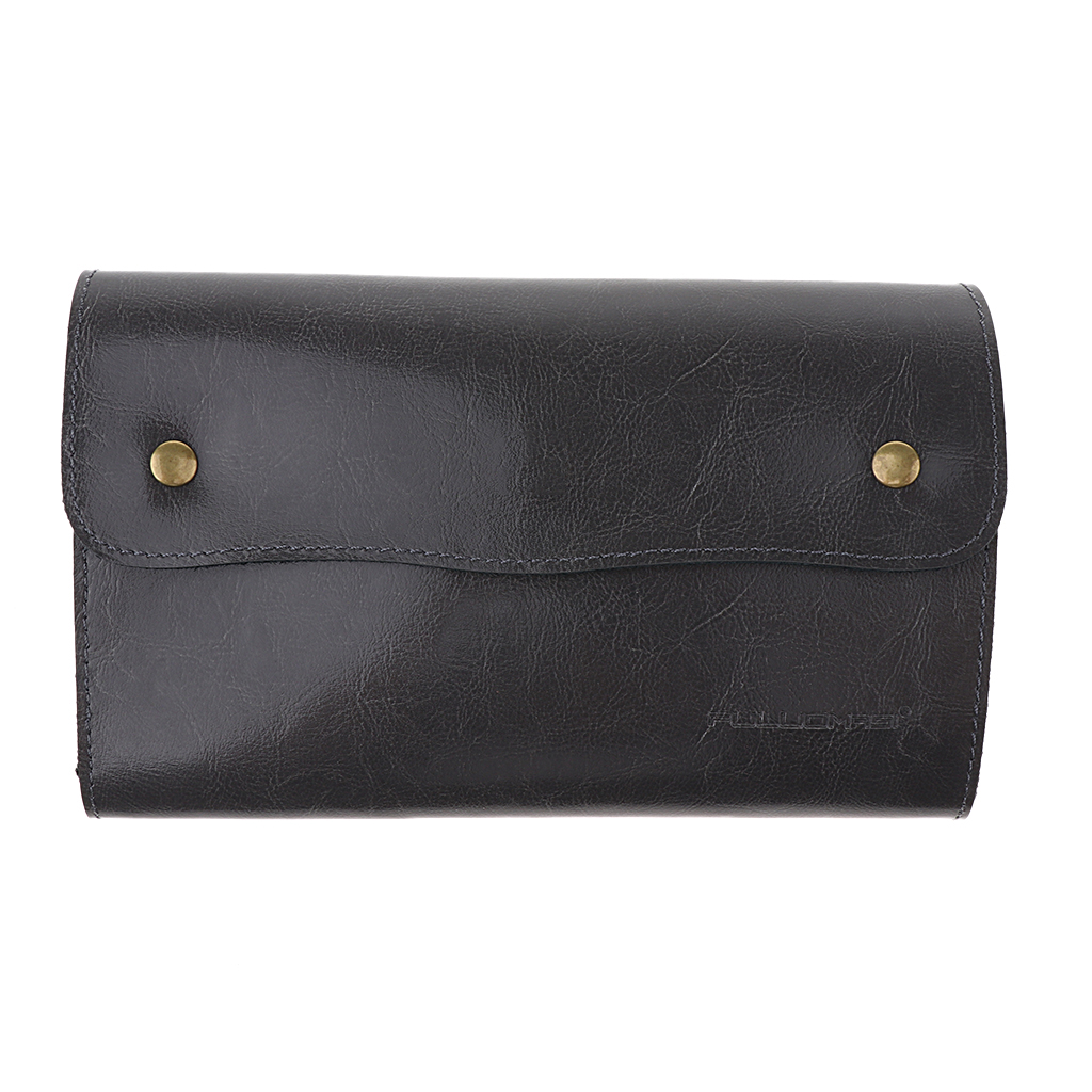 Real Leather Bag Hair Scissor Holder Shear Holster Pouch Cutting Styling Comb - 24.5 x 15cm/9.65 x 5.9inch