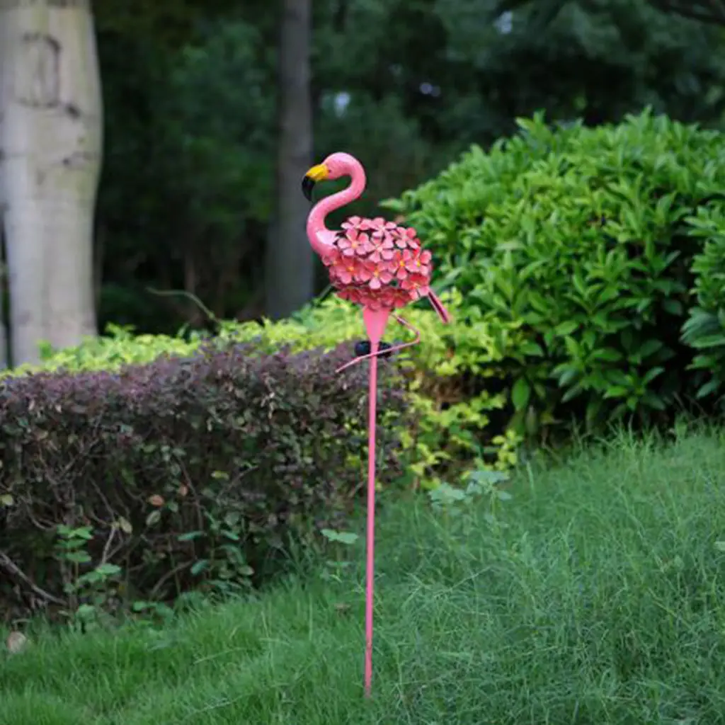 Outdoor Solar Flamingo Garden Lights Decor Ground Landscape Lighting for Yard Pathway