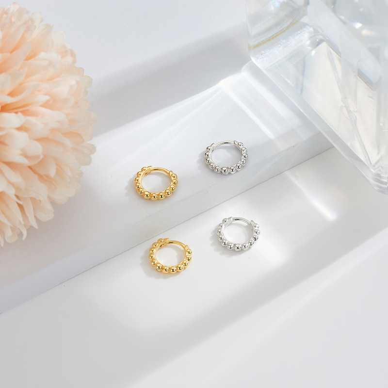 REETI 925 Sterling Silber Geometrie Hoop Ohrringe für Frauen Tier Silber Gold Schmuck Geschenke Trendy – Detail 2