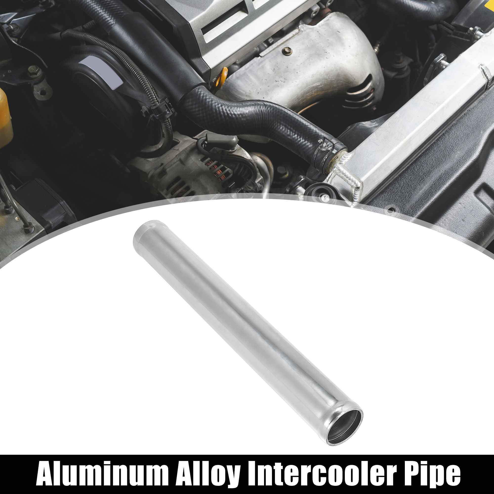 Uxcell Aluminium Legierung Rohr OD 38/45/51/63/76/89/102mm Kühler rohr Lufteinlass Rohr 0 45 Grad 300mm Länge für Auto – Detail 3