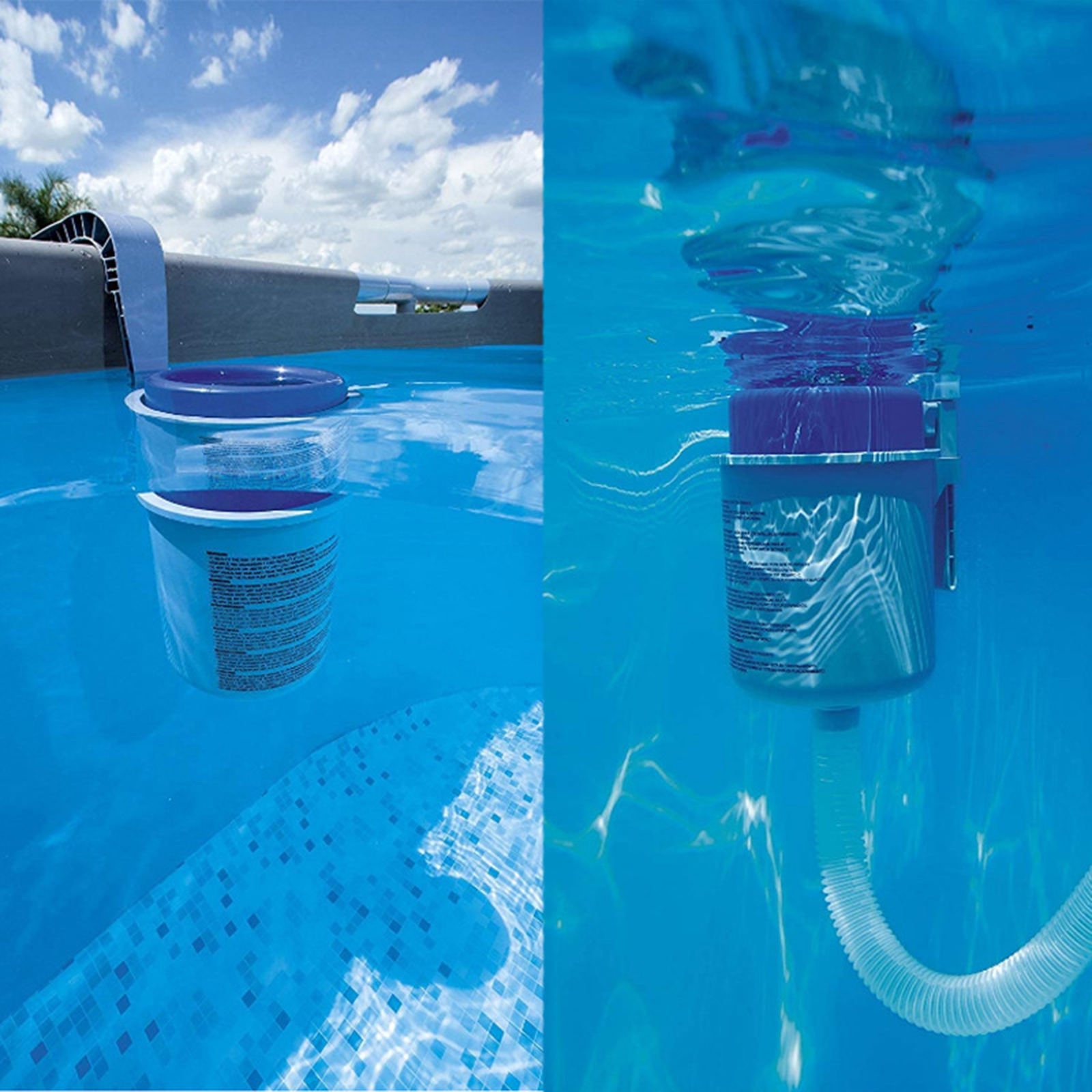 Pool Wall Mount Surface Skimmer Swimming Pool Flotation Extrator Clean Leaves Debris with Adjustable Stand