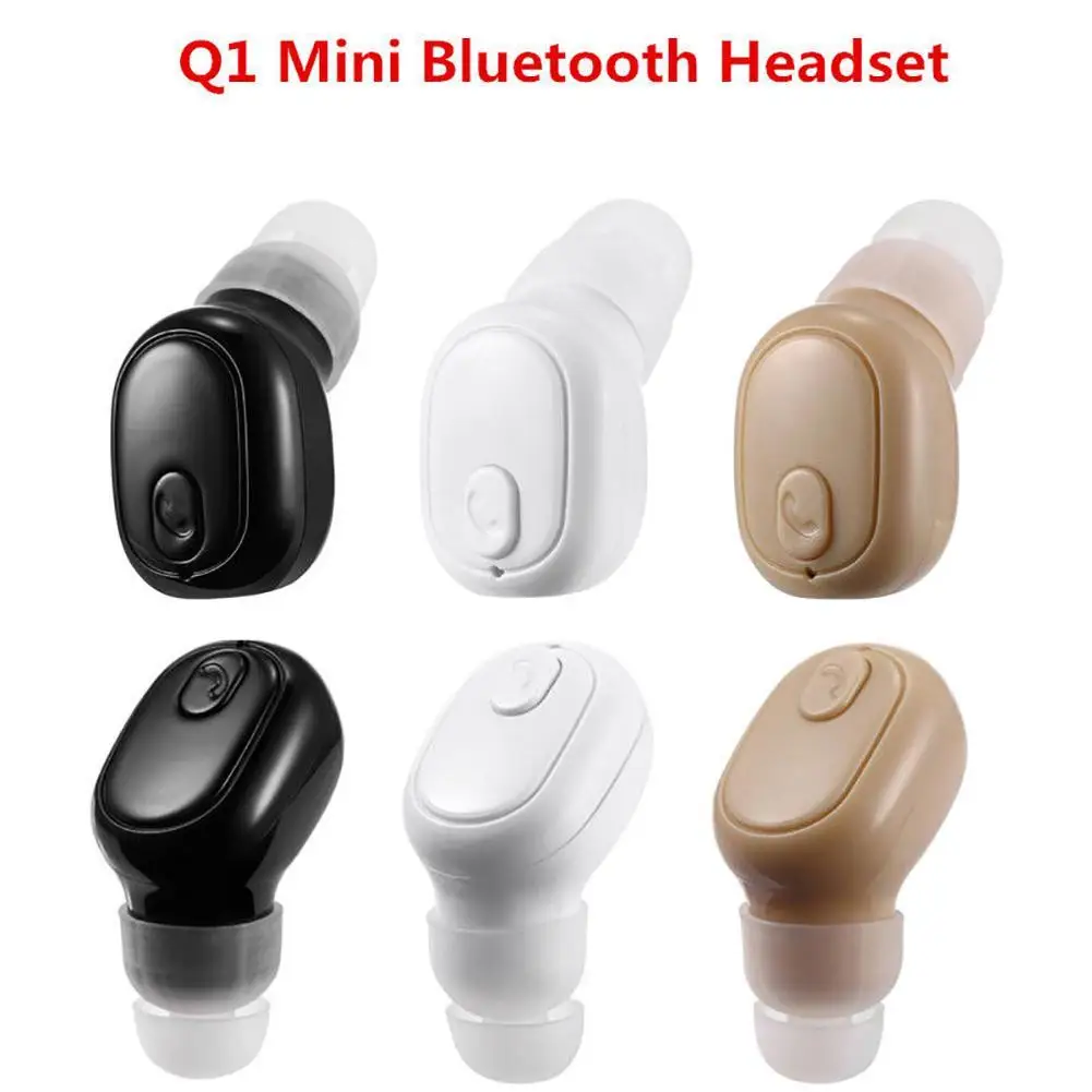 Мини Беспроводная Bluetooth 4,1 стерео наушники-вкладыши Q1 наушники для  Samsung iPhone | AliExpress