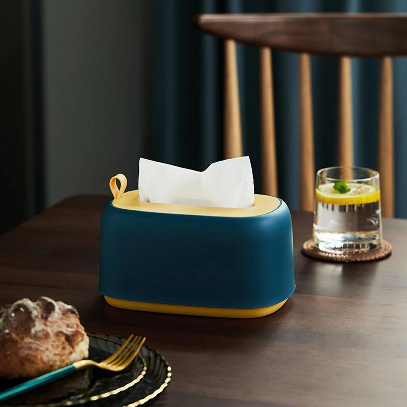Tissue Box Desktop or Hanging Toilet Paper Storage Case Napkin Dispenser for Disposable Paper Kitchen Bathroom Living Room