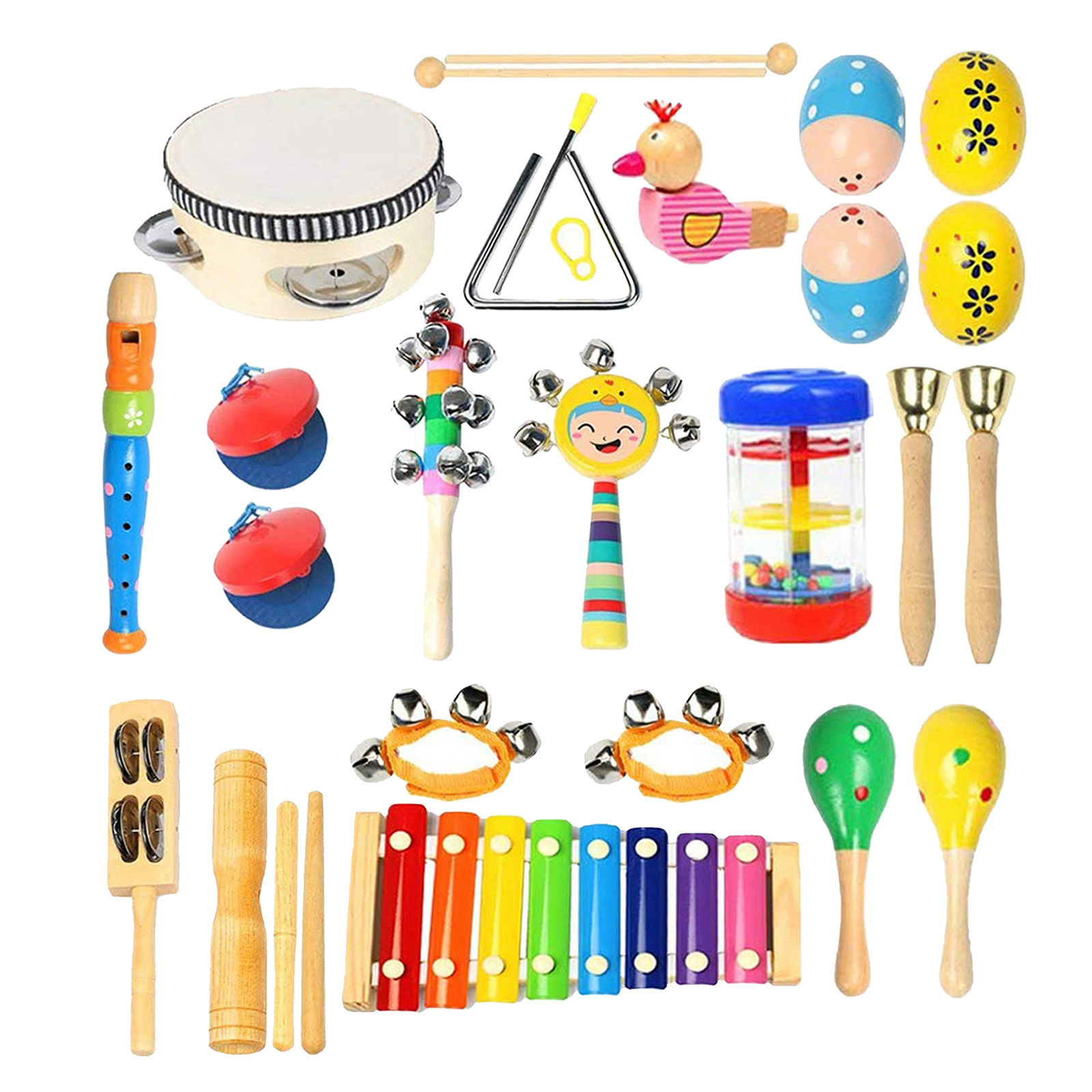 Musical Instruments for Toddler with Carry Bag,22 in 1 Music Percussion Toy Set for Kids with Xylophone,Rhythm Band