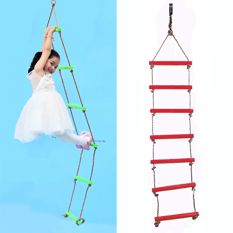 Multi Patterns Playhouse Hanging Swingset Swing Seat Climbing Ladder Outdoor Fun