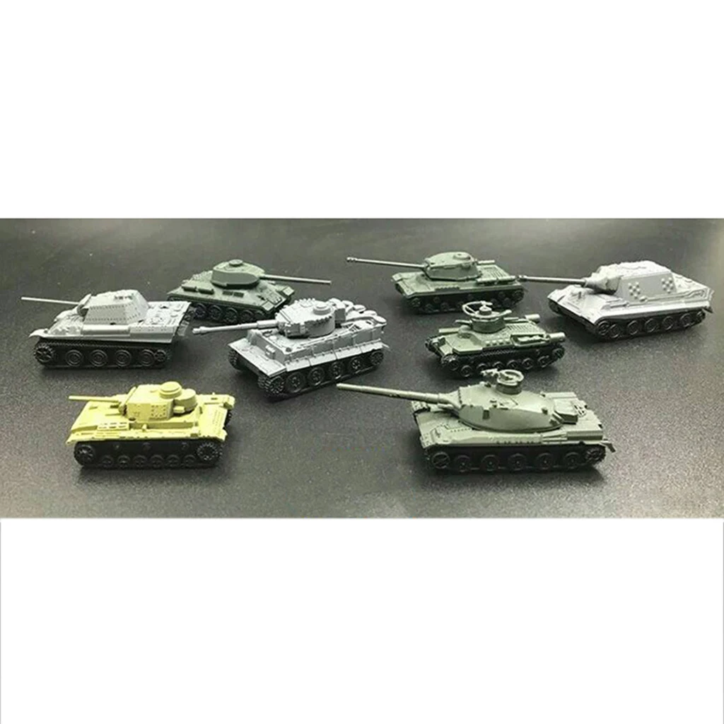 Lot Of 8pcs  - Combat Tank Model 1: 144 - Wargame Brain Teaser