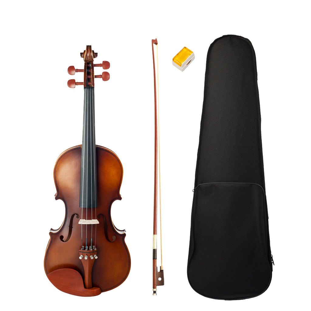 Acoustic Violin 4/4 Full Size Fiddle with Bow Hard Case Rosin Jujube Wood