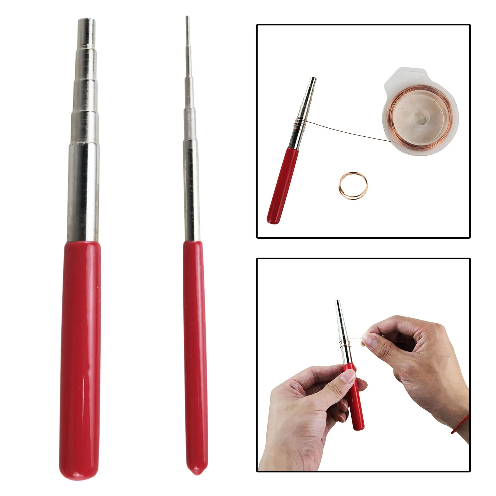 2pcs Wire Looping Tool Mandrel Jewelry Wire Wrapping Jump Ring Forming Molding Winding Sticks Wrapping Coil Jig Tool Set
