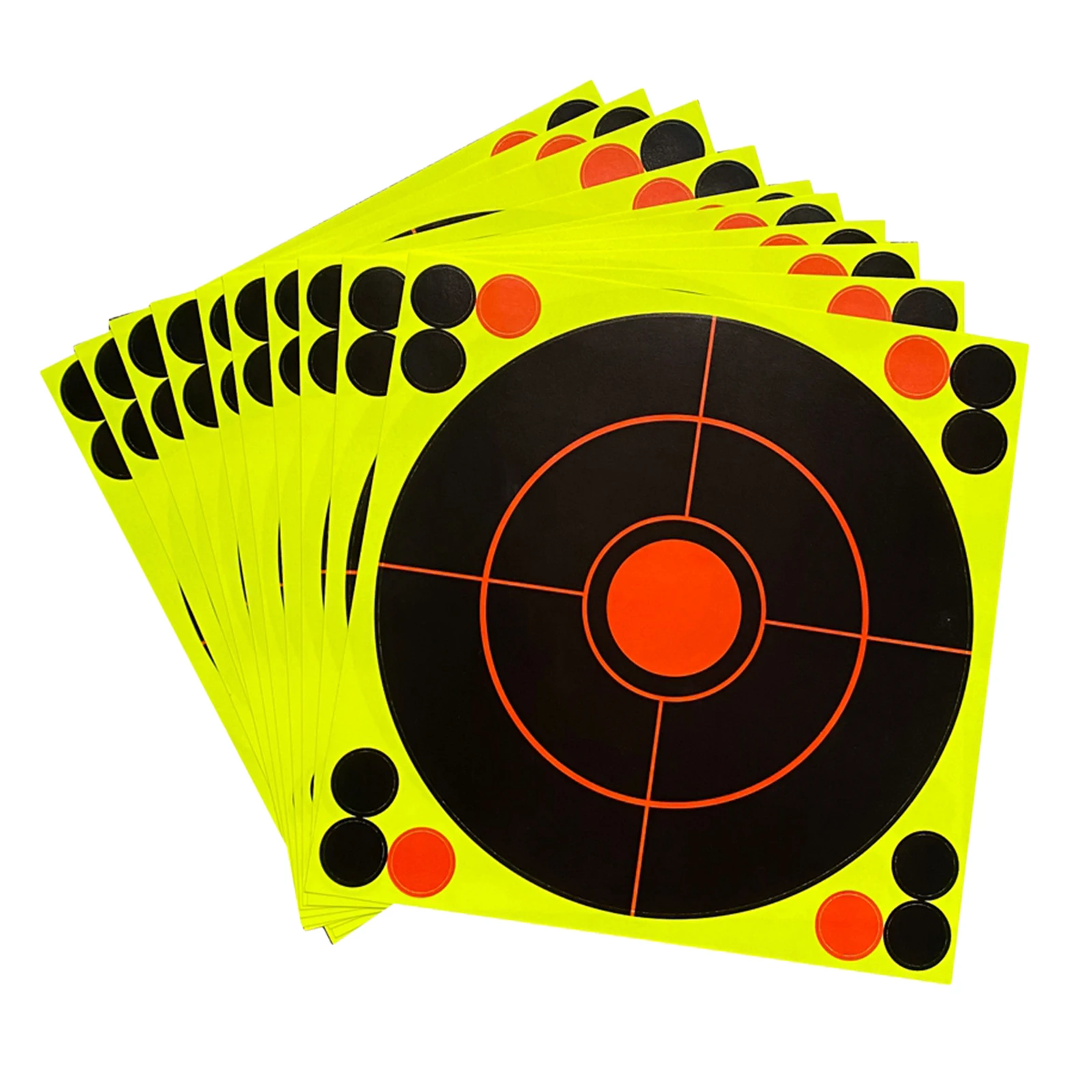 10Pcs 8``  Paper Target Archery Splatter Targets Aim Object Stickers