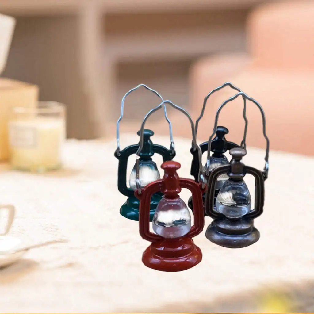 4Pcs 1/12 Dollhouse Miniature Lamp Dollhouse Furniture for Birthday Gifts
