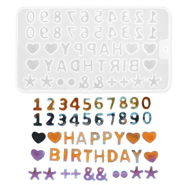 Birthday Alphabet Epoxy Stickers #10687 :: Alphabet Stickers