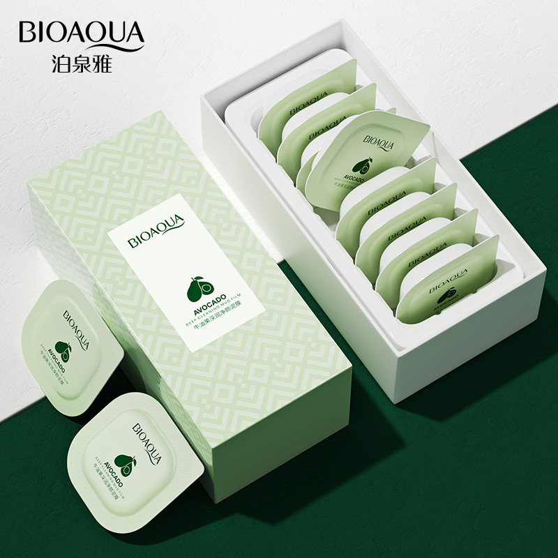 Best of Bioaqua 8pcs / Set Pudding Face Mask Avocado Hyaluronic Acid Moisturizing Deep Cleaning Face Masks Mud Cream Beauty Skin Care Reviews & Tips