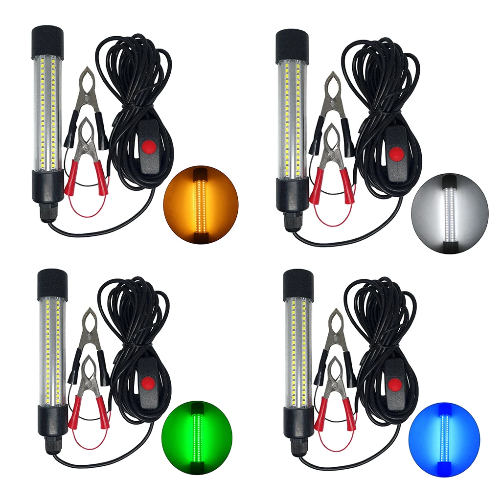 12V 13W LED Submersible Fishing Light Underwater Ultra Bright Shrimp Crappie Light with 5 Meters Cord