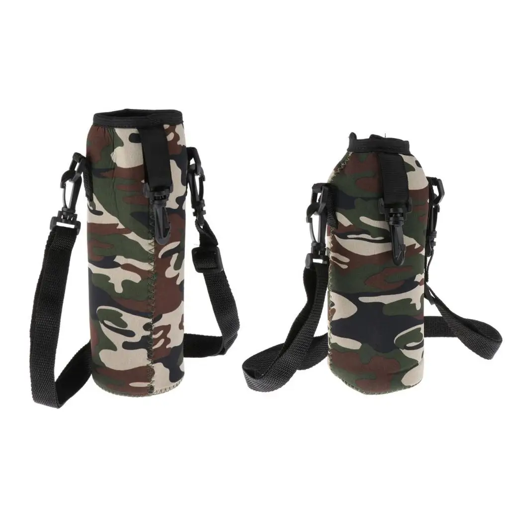 Sport Water Bottle Cover Neoprene Insulated Sleeve Bag Case Pouch Camouflage