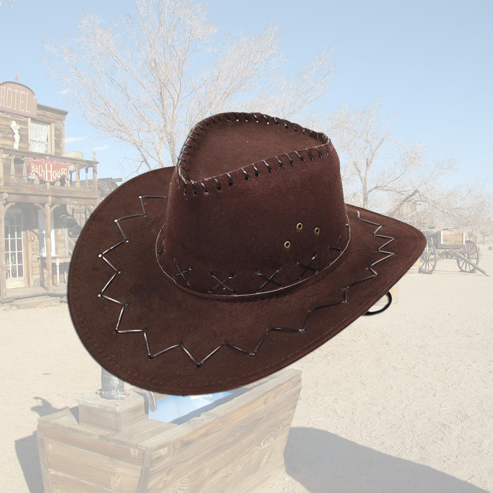 Western Cowboy Hat For Gentleman Cowgirl Jazz With Gentleman Suede Sombrero 