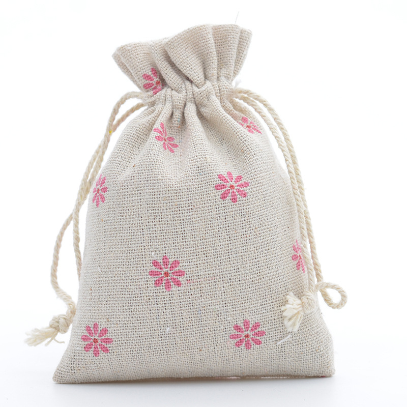 10pc niedlichen Druck wieder verwendbare Baumwolle Linie Tasche Kordel zug Beutel Süßigkeiten Gunst Halter Schmuck Party Geschenke Tasche 10x14cm/13x18cm 29 Farben – Detail 12