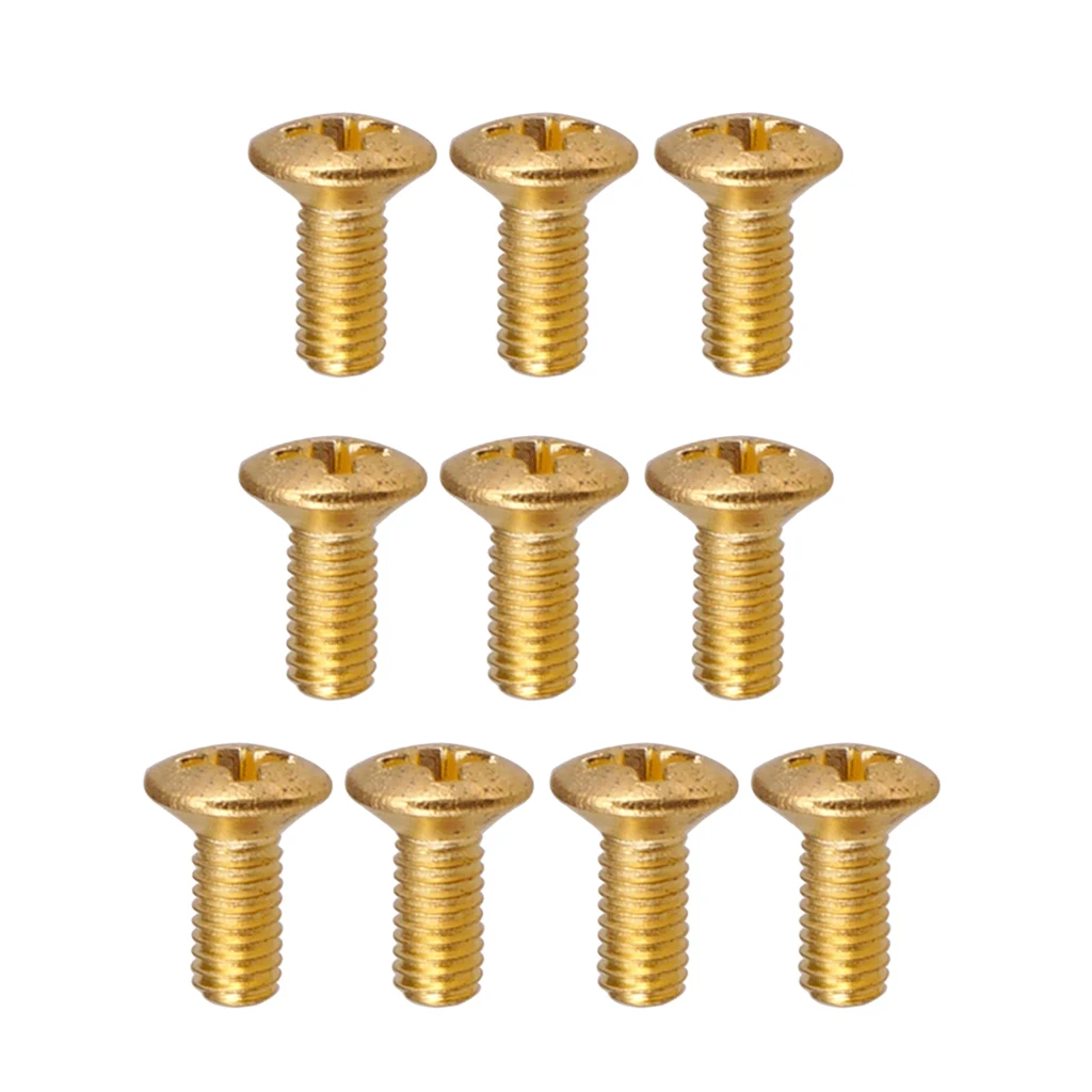 10 Pieces 3/5 Way Guitar Switch Nuts Guitar Pickup Frame Fixing Screws for ST Electric Guitar Parts