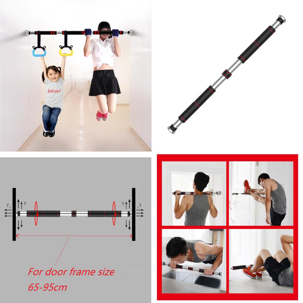 Door Bar Chin-up Bar Assembly Without Drilling for Door Frames 60-100cm, Pull Up